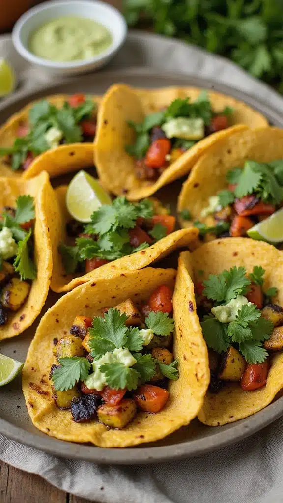 20 Fresh Garden-to-Table Recipes You’ll Love This Season - 13. Grilled Vegetable Tacos with Cilantro Lime Sauce