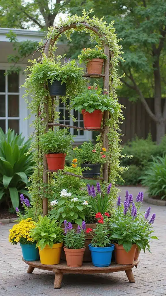 10 Easy Garden Projects: Build Arches and Trellises in Just One Weekend! - 10. Container Garden Trellis