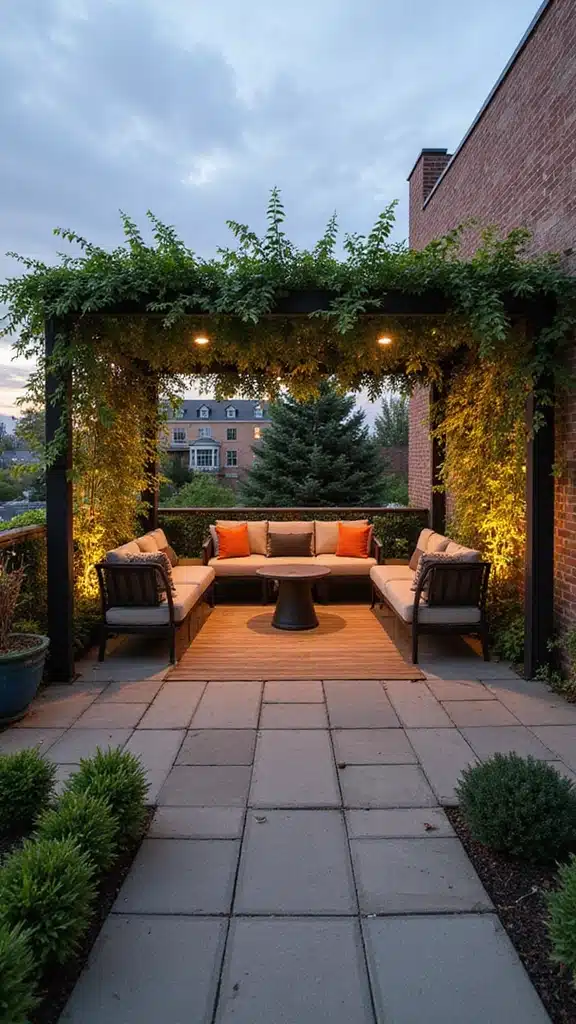 18 Rooftop Patio Designs with Greenery That Will Turn Your Space into an Urban Retreat! - 6. Shade Structures