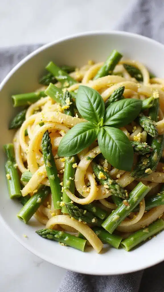 20 Fresh Garden-to-Table Recipes You’ll Love This Season - 8. Lemon Basil Pasta with Asparagus