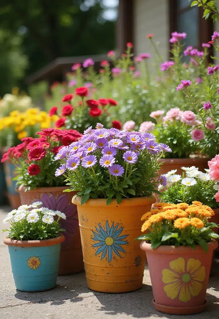 10 Container Gardening Solutions That Will Transform Your Small Space (You Won't Believe #5!) - 6. Colorful Terracotta Pots