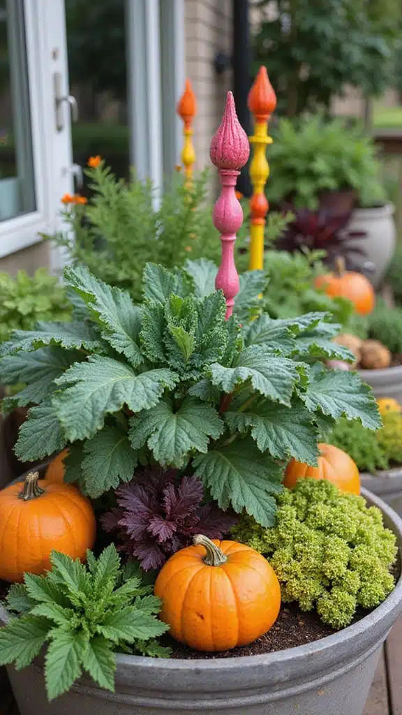 How to Master Fall Container Gardening: Essential Tips for Stunning Displays - Incorporate Edible Elements