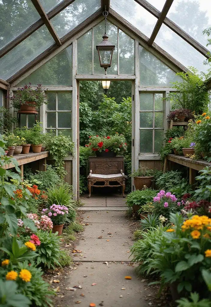 25 Stunning Garden Design Ideas That Will Transform Your Outdoor Space (Wait Until You See #7!) - 17. Greenhouses: A Gardener's Sanctuary