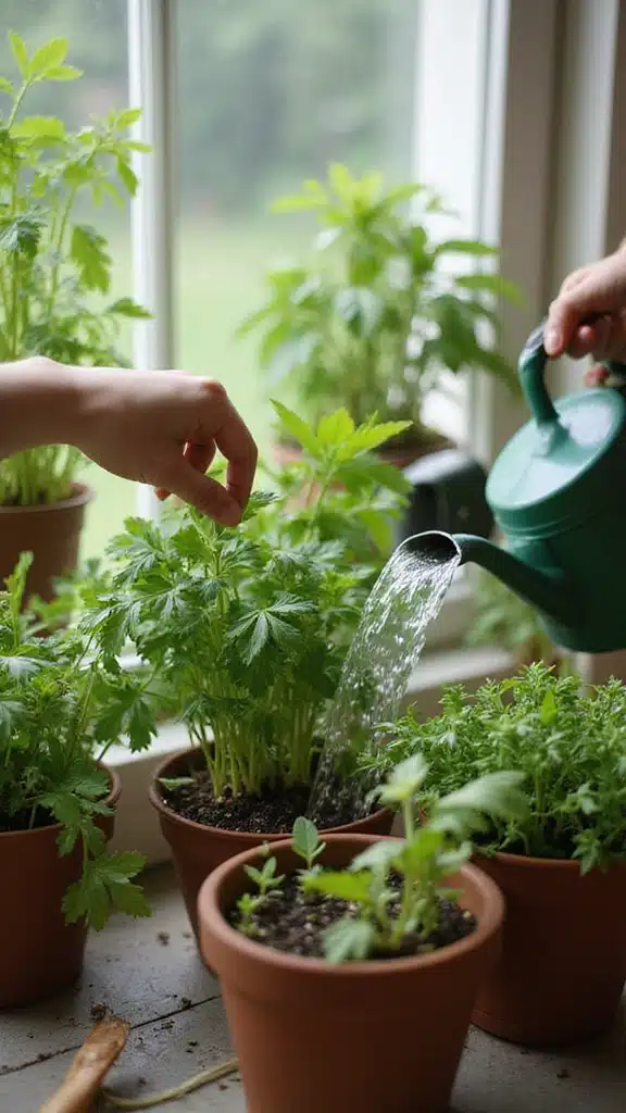 Beginner’s Guide to Growing Herbs Indoors All Year Round - Watering Wisely: The Key to Happy Herbs