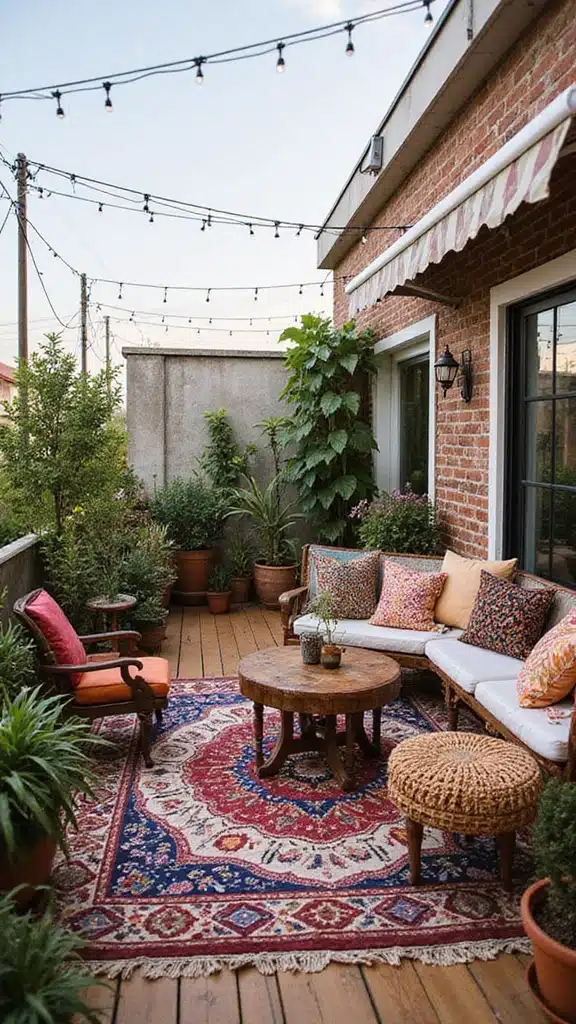 18 Rooftop Patio Designs with Greenery That Will Turn Your Space into an Urban Retreat! - 8. Bohemian Vibes