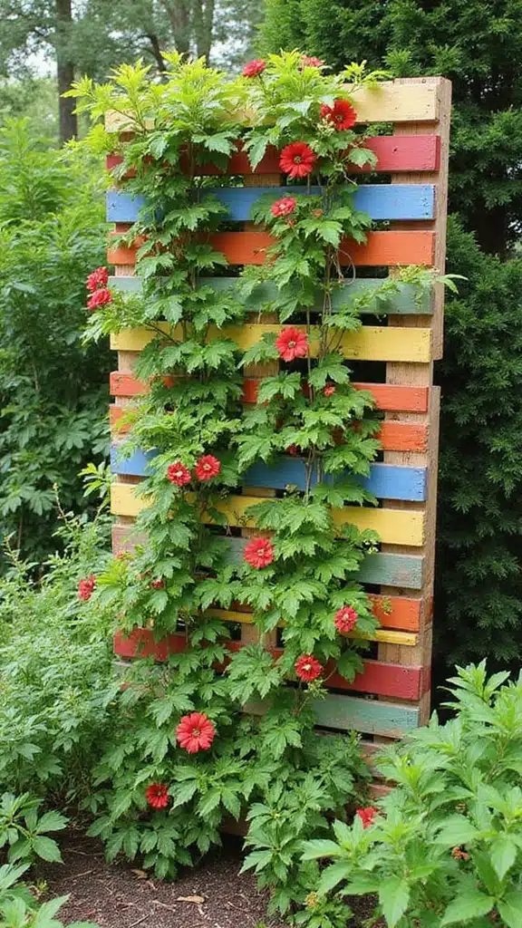 10 Easy Garden Projects: Build Arches and Trellises in Just One Weekend! - 9. Vertical Pallet Trellis