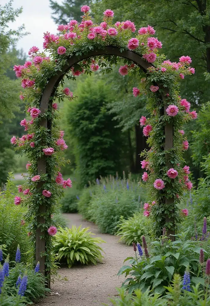 25 Stunning Garden Design Ideas That Will Transform Your Outdoor Space (Wait Until You See #7!) - 17. Garden Trellises: Vertical Elegance