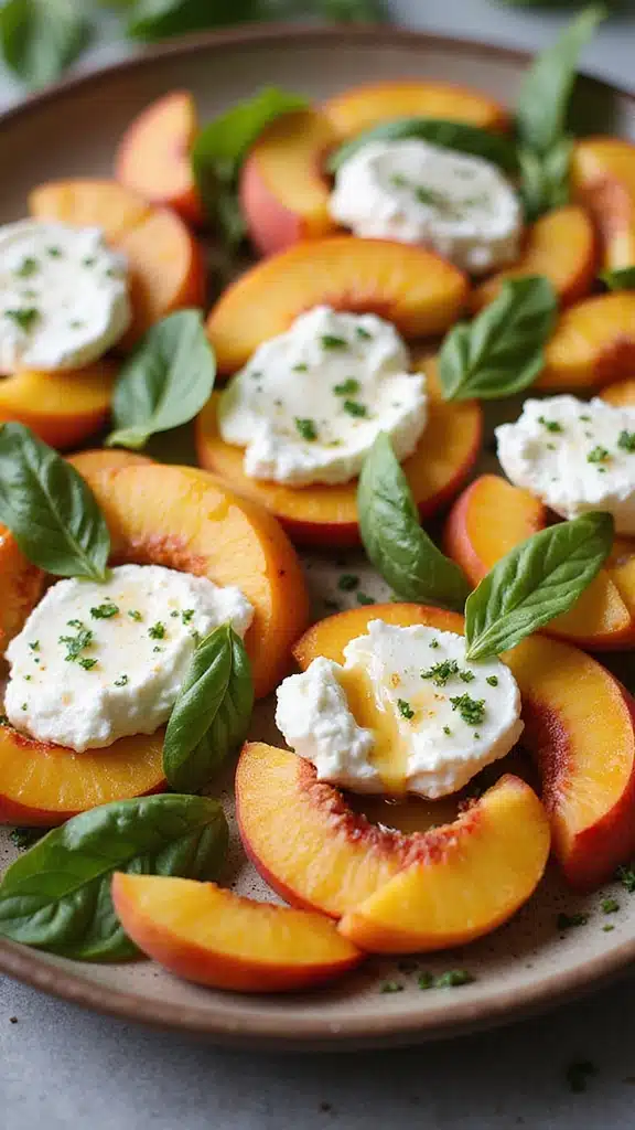 20 Fresh Garden-to-Table Recipes You’ll Love This Season - 7. Peach and Burrata Caprese