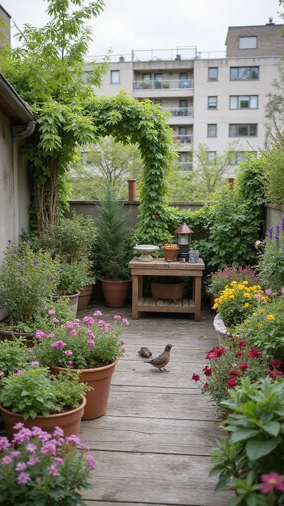 18 Rooftop Patio Designs with Greenery That Will Turn Your Space into an Urban Retreat! - 10. Wildlife-Friendly Space