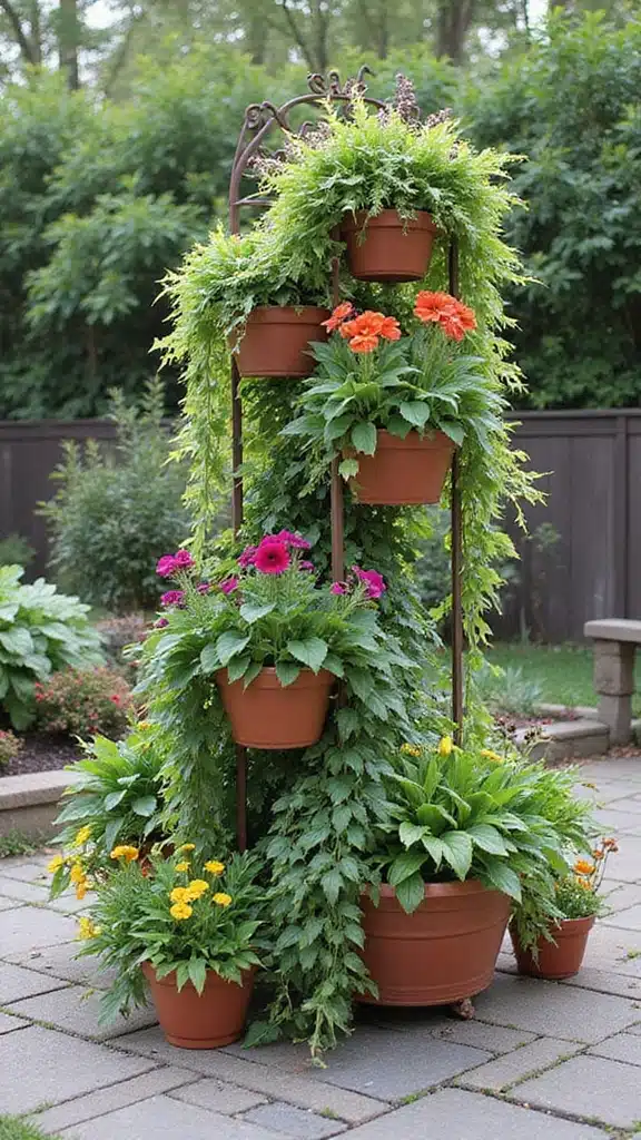 How to Master Fall Container Gardening: Essential Tips for Stunning Displays - Utilize Vertical Space