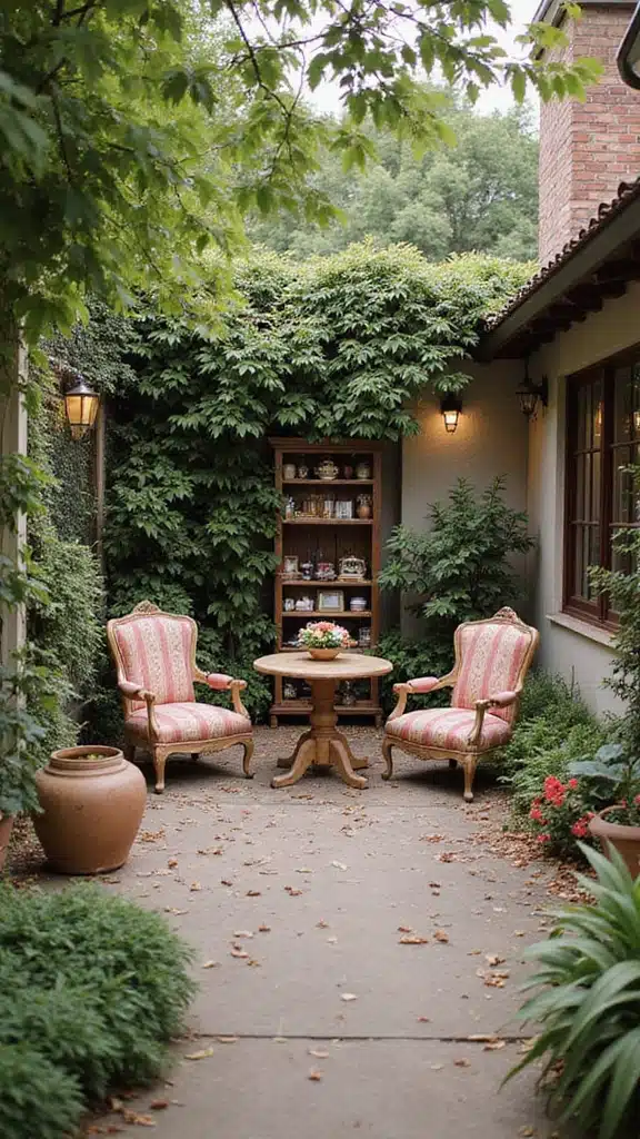20 Dreamy Backyard Patios Perfect for Summer Nights (You'll Want to Spend Every Evening Here!) - 10. Vintage-Inspired Patios