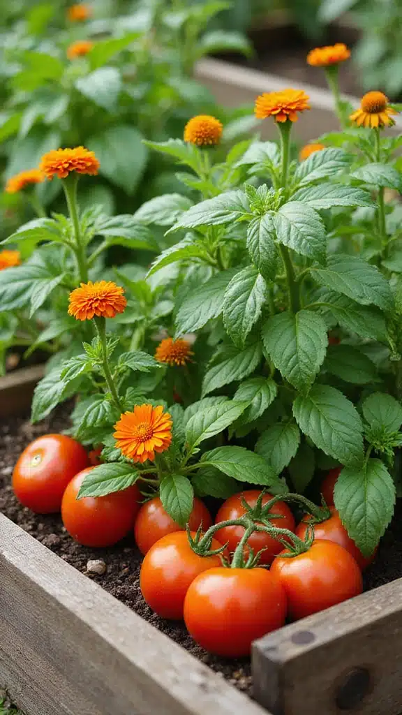 Tips and Tricks: Get Your Raised Bed Tomatoes Growing Fast! - 4. Use Companion Planting