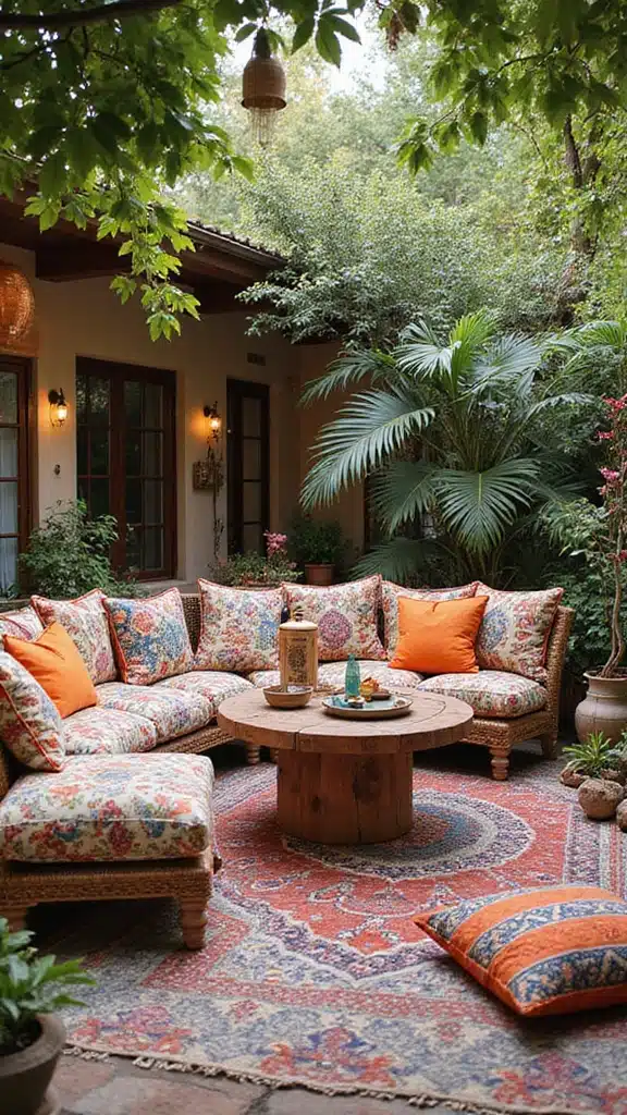 20 Dreamy Backyard Patios Perfect for Summer Nights (You'll Want to Spend Every Evening Here!) - 7. Chic Bohemian Retreat
