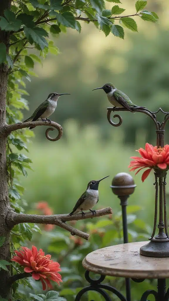 How to Design a Hummingbird Haven with the Best Nectar Sources - 6. Include Perching Spots