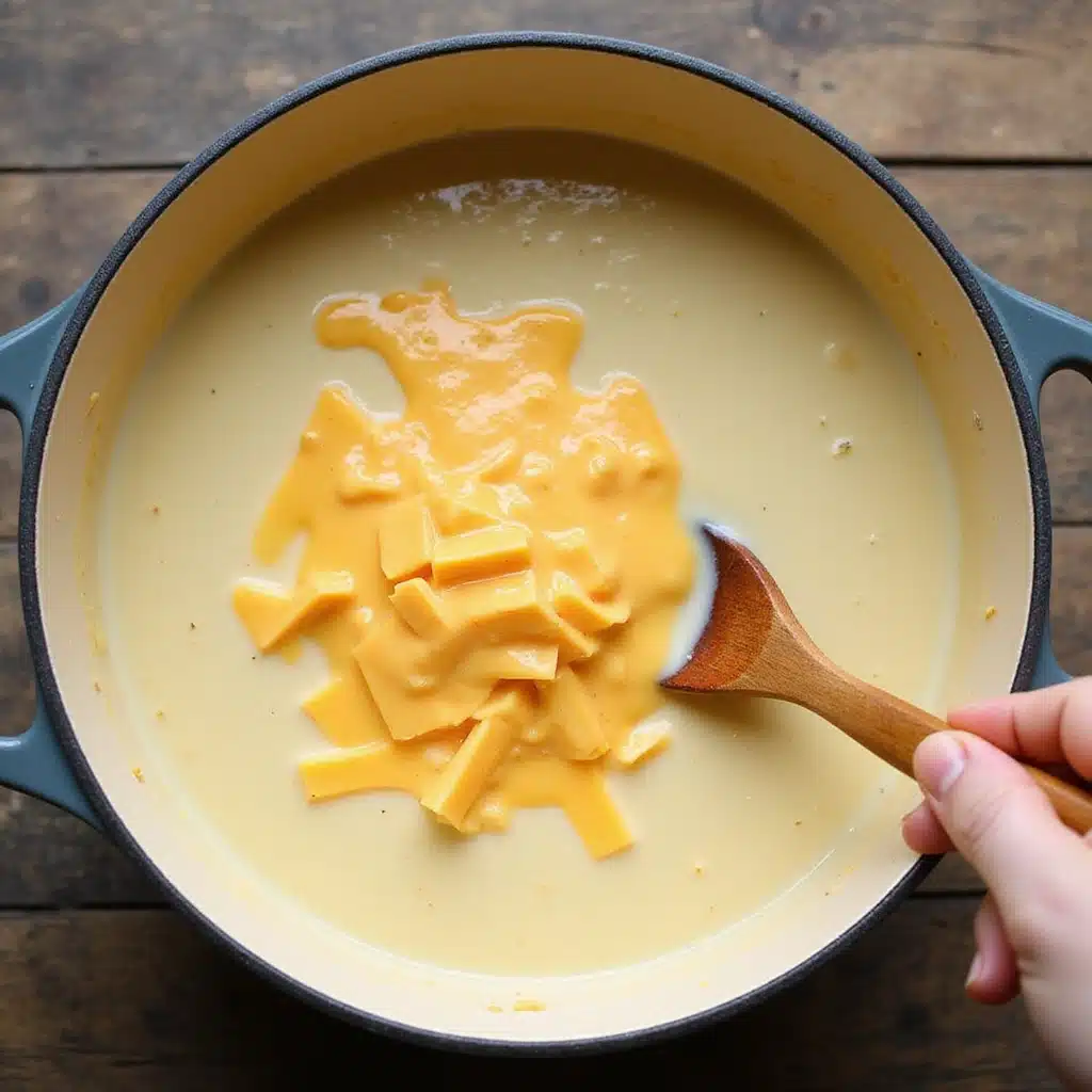 Delicious Cheesy Potato Soup Recipe: Warm Up with This Easy Meal - Step 6: Add Cheese and Cream