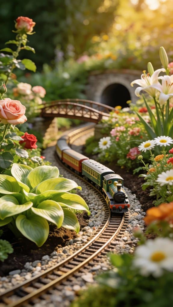 unique outdoor garden train