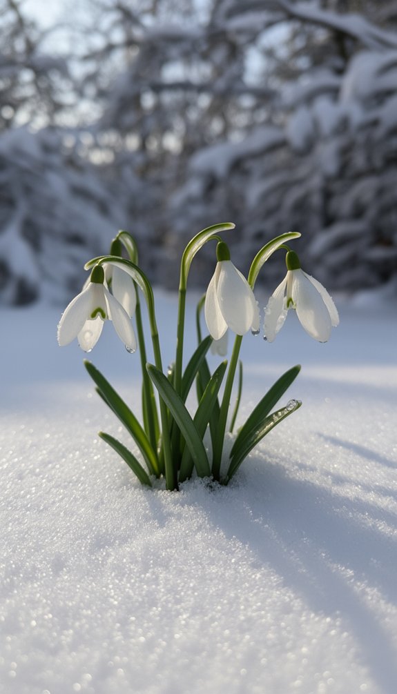 earliest white bulbs snowdrops