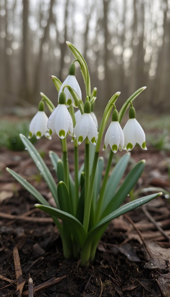 tall green tipped bellflowers