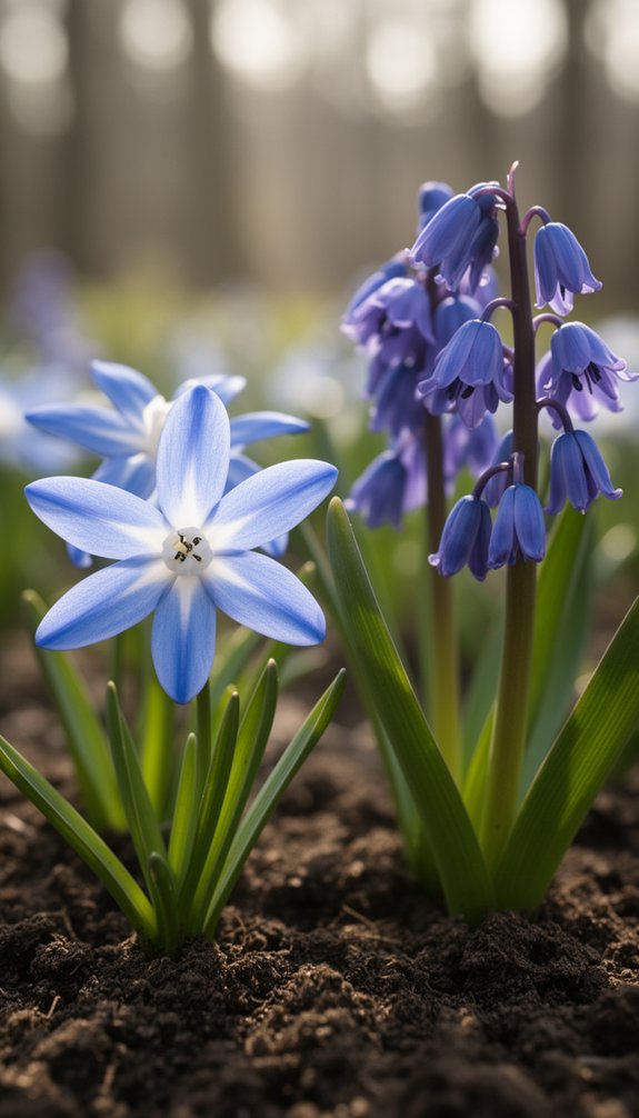 upward fused petals vs nodding
