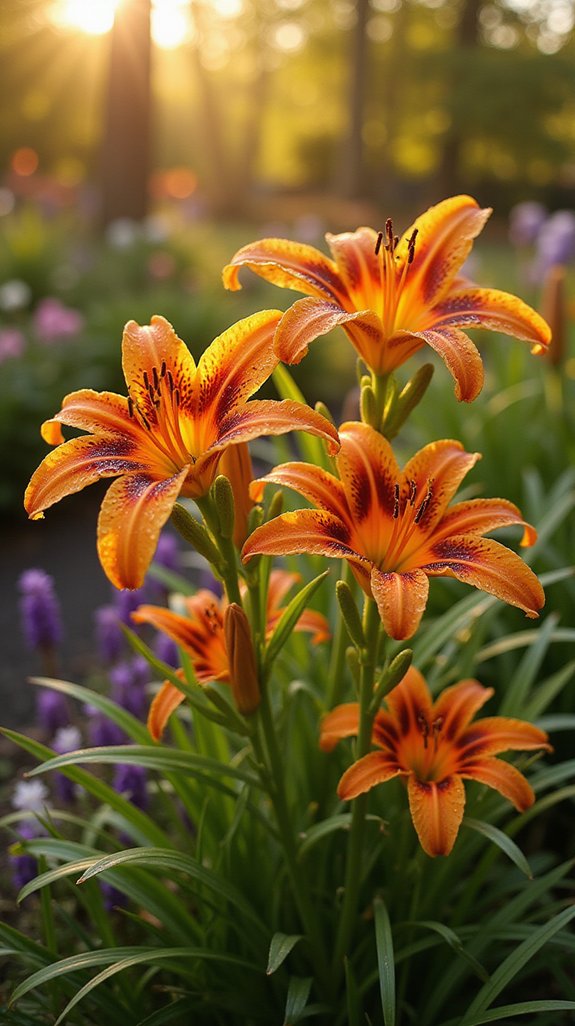 vibrant tiger lilies bloom
