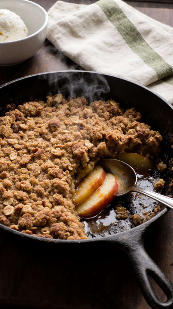 30 minute skillet apple crumble