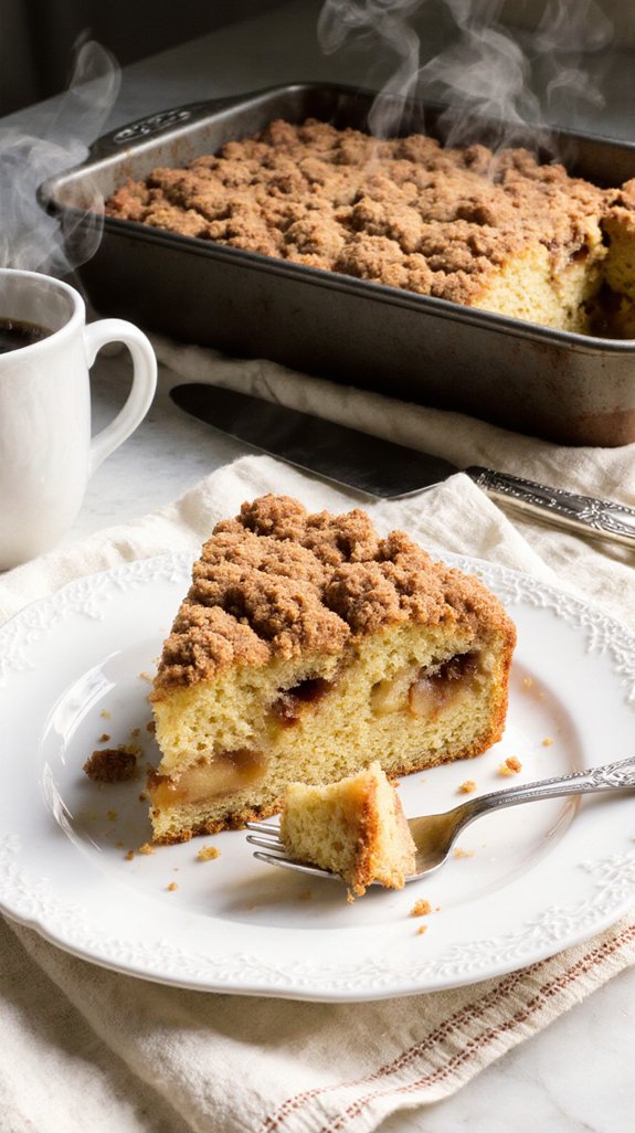 apple streusel crown cake