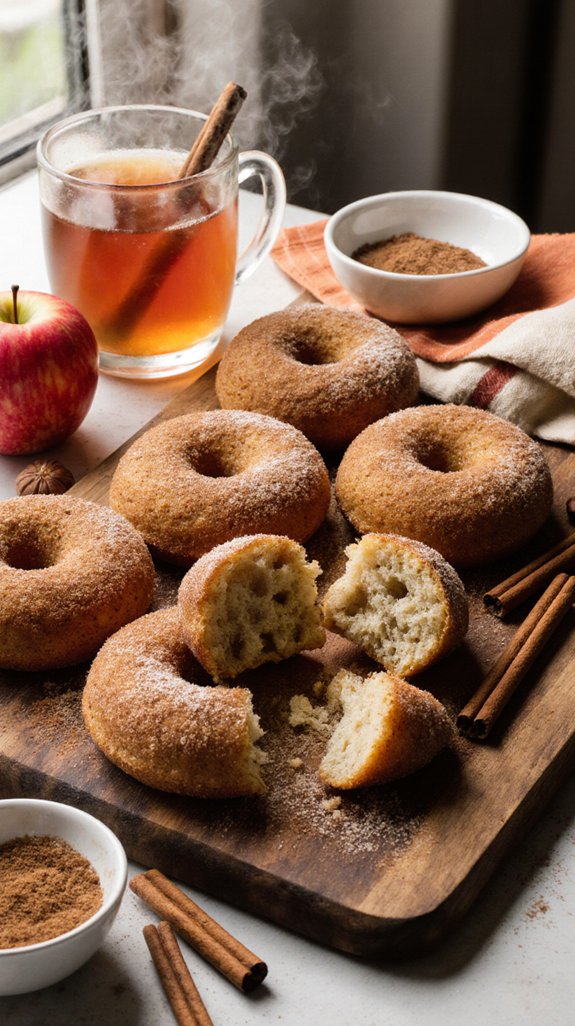 baked spiced apple cider donuts