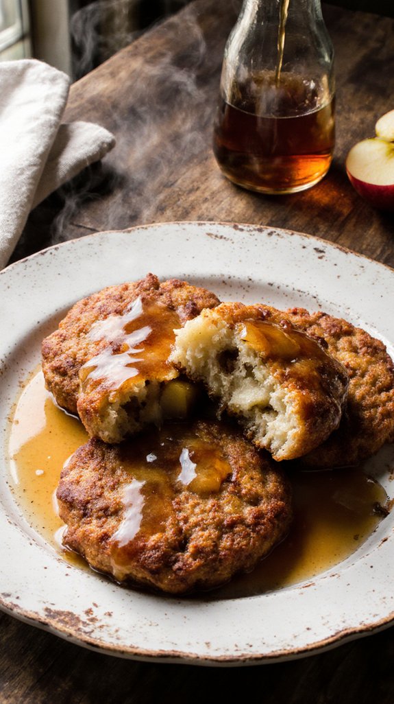 warm crispy apple fritters